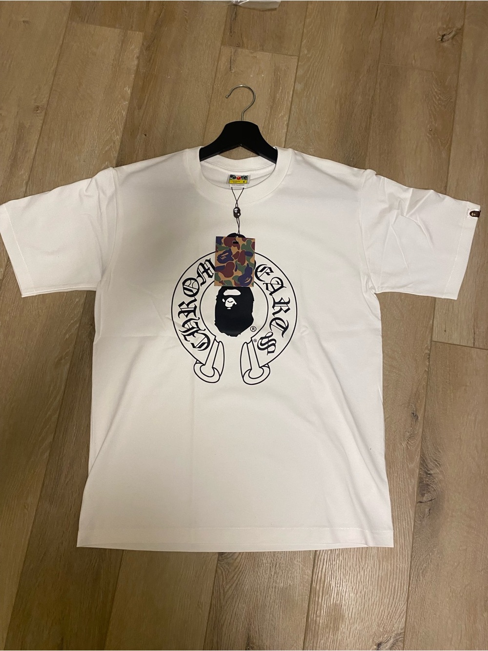 Chrome Hearts x Bape white size S brand new with packaging